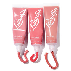 Lanolips Lip Tint Rose radiance close-up showcases healthy glow and smooth lips.