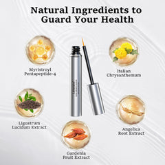 Lanonano Lash Serum brush-application shows clean line along lash base.
