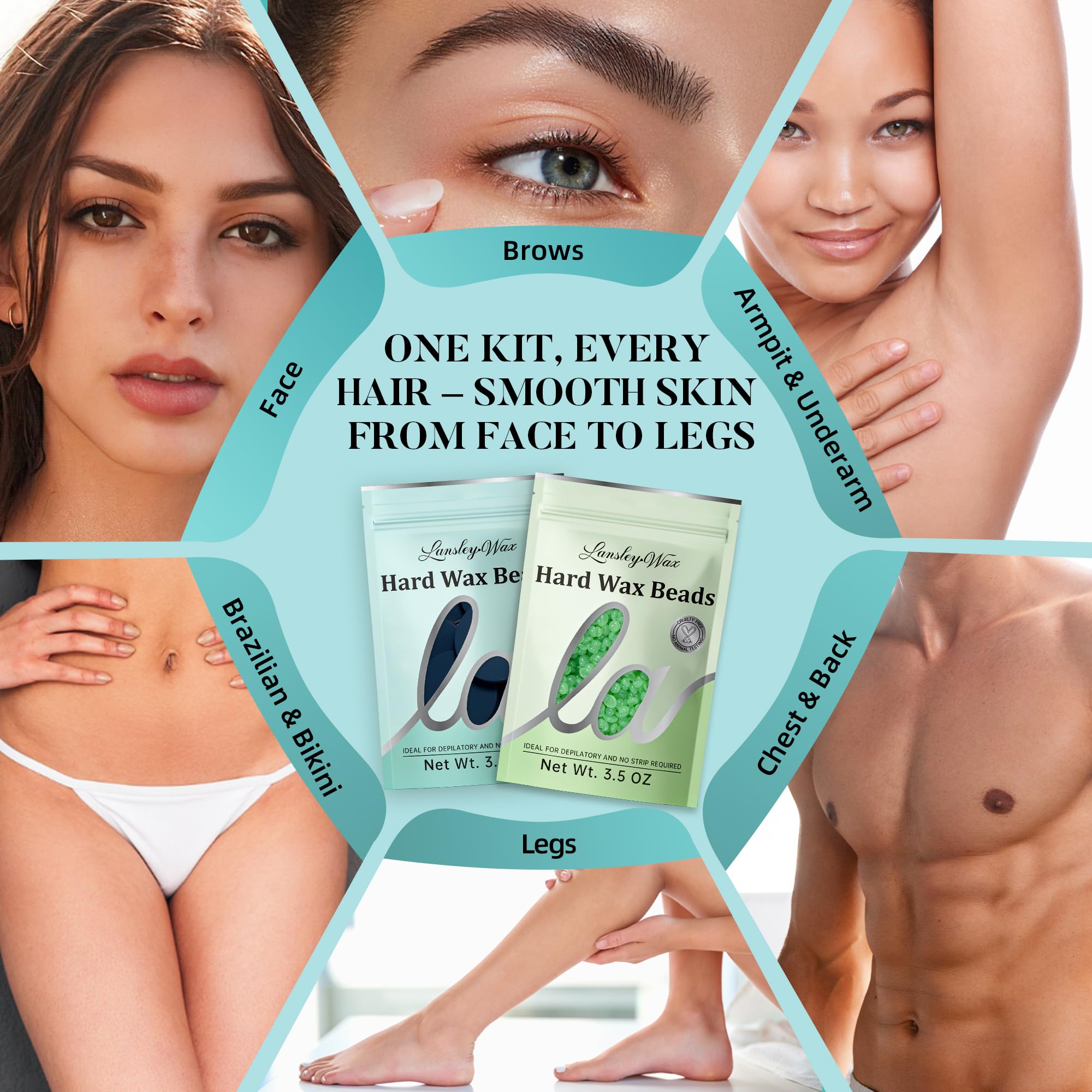 LANSLEYWAX bikini Brazilian hair removal for precise shaping