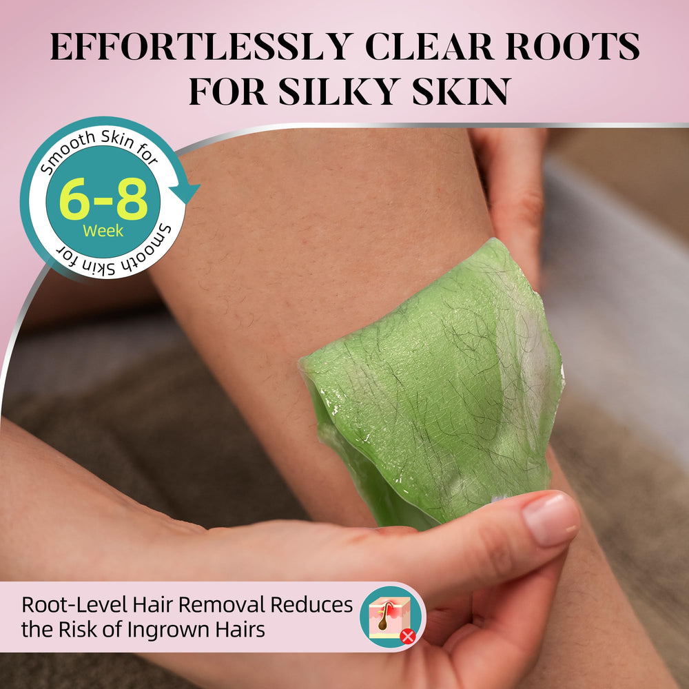 LANSLEYWAX kit with various hard wax beads for versatile hair removal.