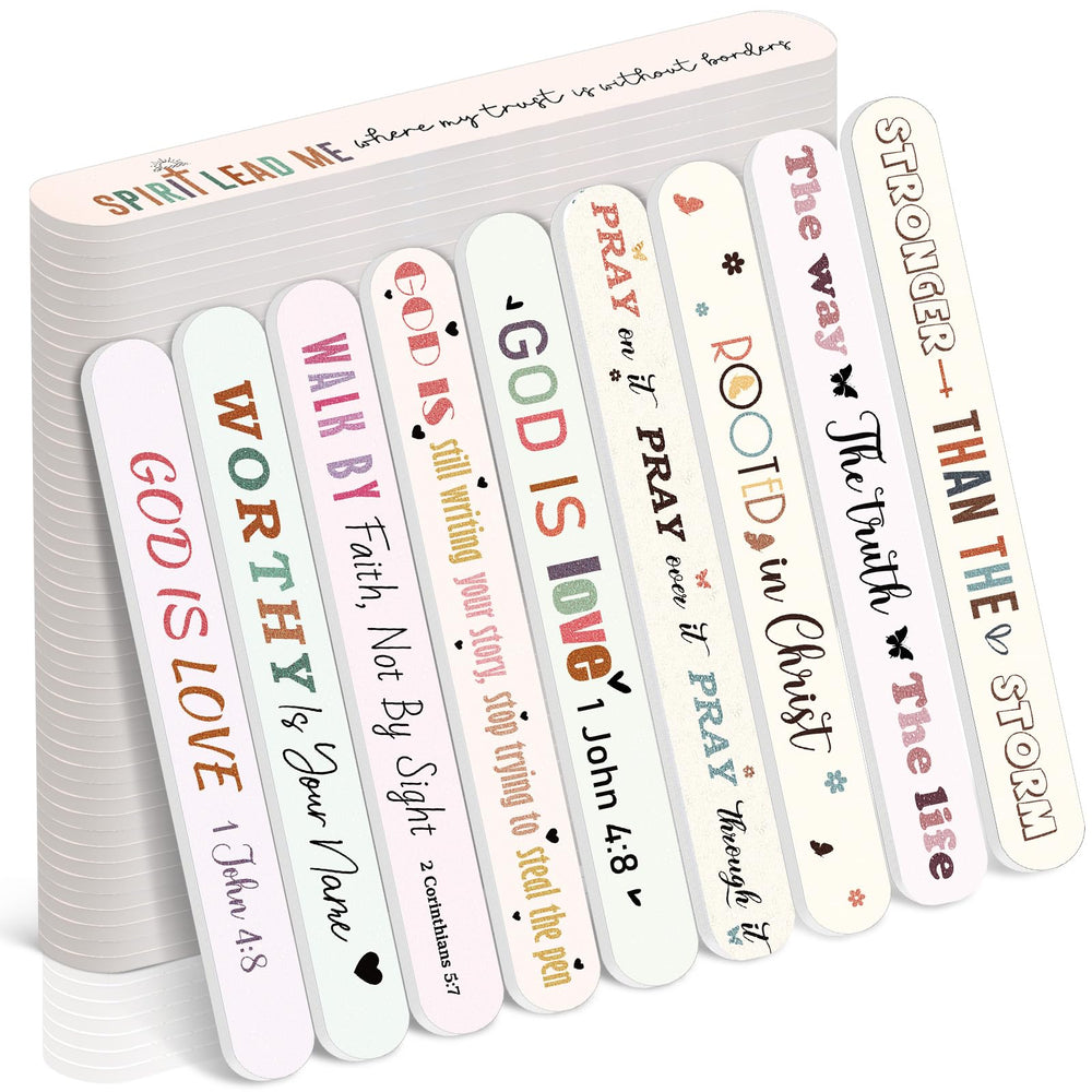 Lanties 50-pack Christian nail files set with assorted styles for gifting.