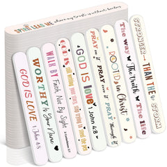 Lanties 50-pack Christian nail files set with assorted styles for gifting.