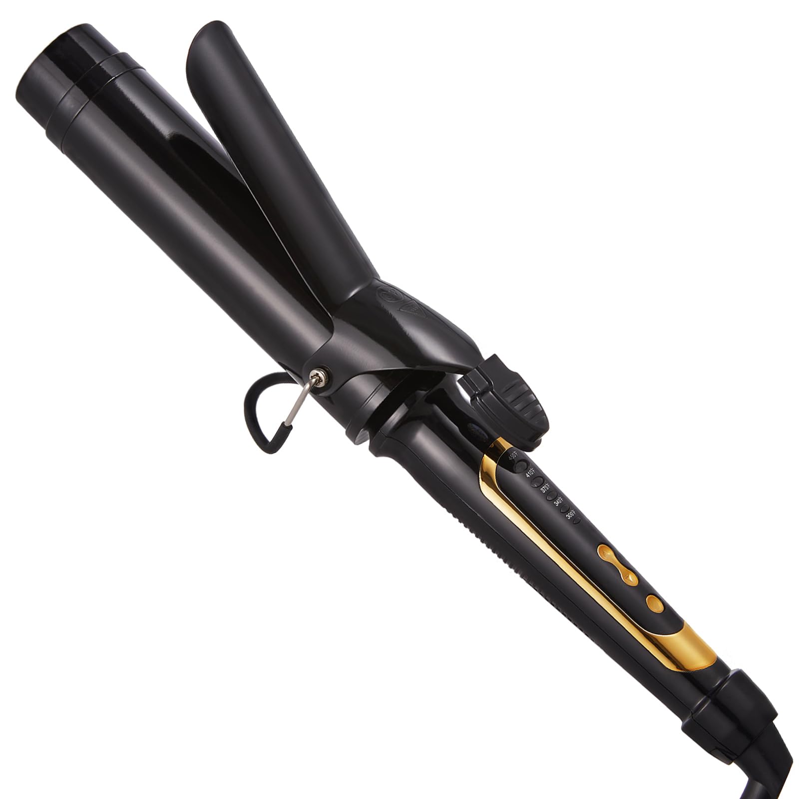 Lanvier 1.5-inch curling iron creates soft waves with a smooth, frizz-resistant finish.