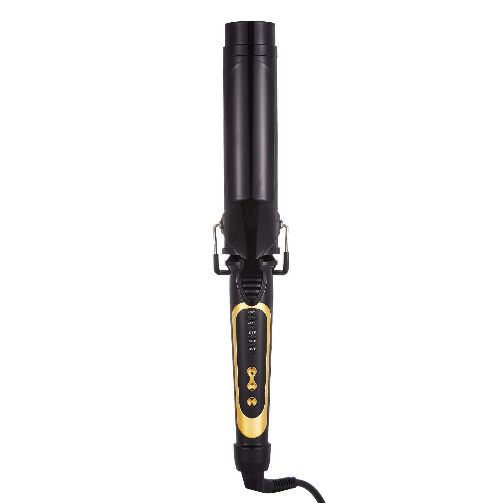Lanvier curling iron with dual voltage supports global travel and quick styling.
