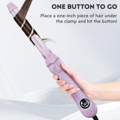 LANVIER rotating curler speed options image shows two speeds for beginners and pros