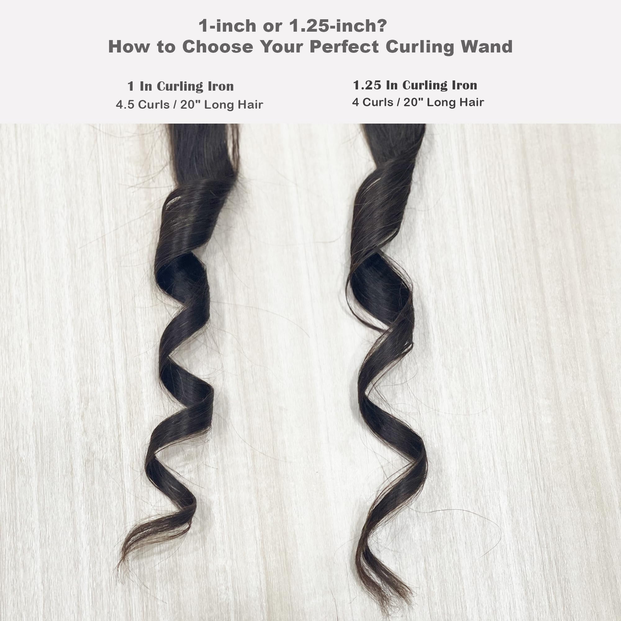 Lanvier rotating curling iron 1 inch 360 degree swivel cord in use