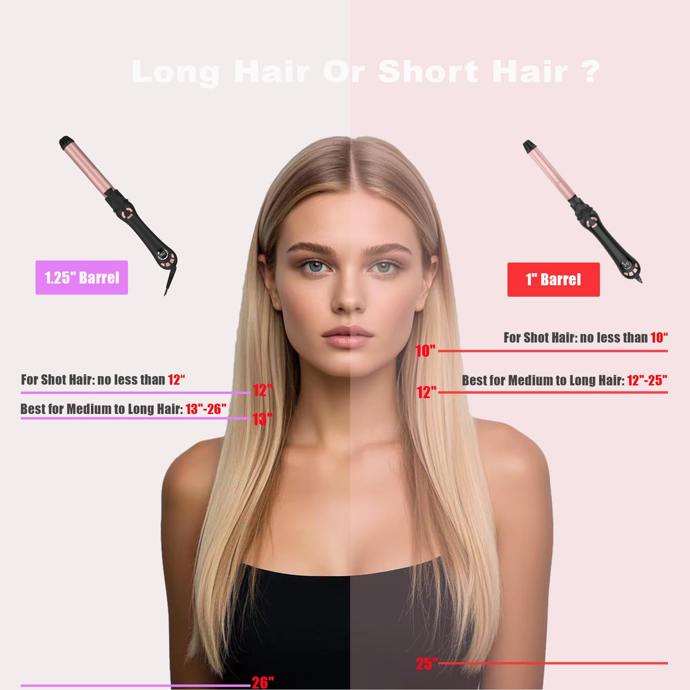 LANVIER dual voltage curling iron travels worldwide for styling.