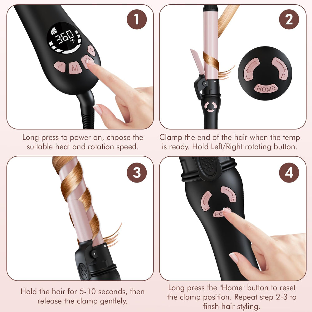 LANVIER travel-friendly curling iron fits in bags for easy packing.