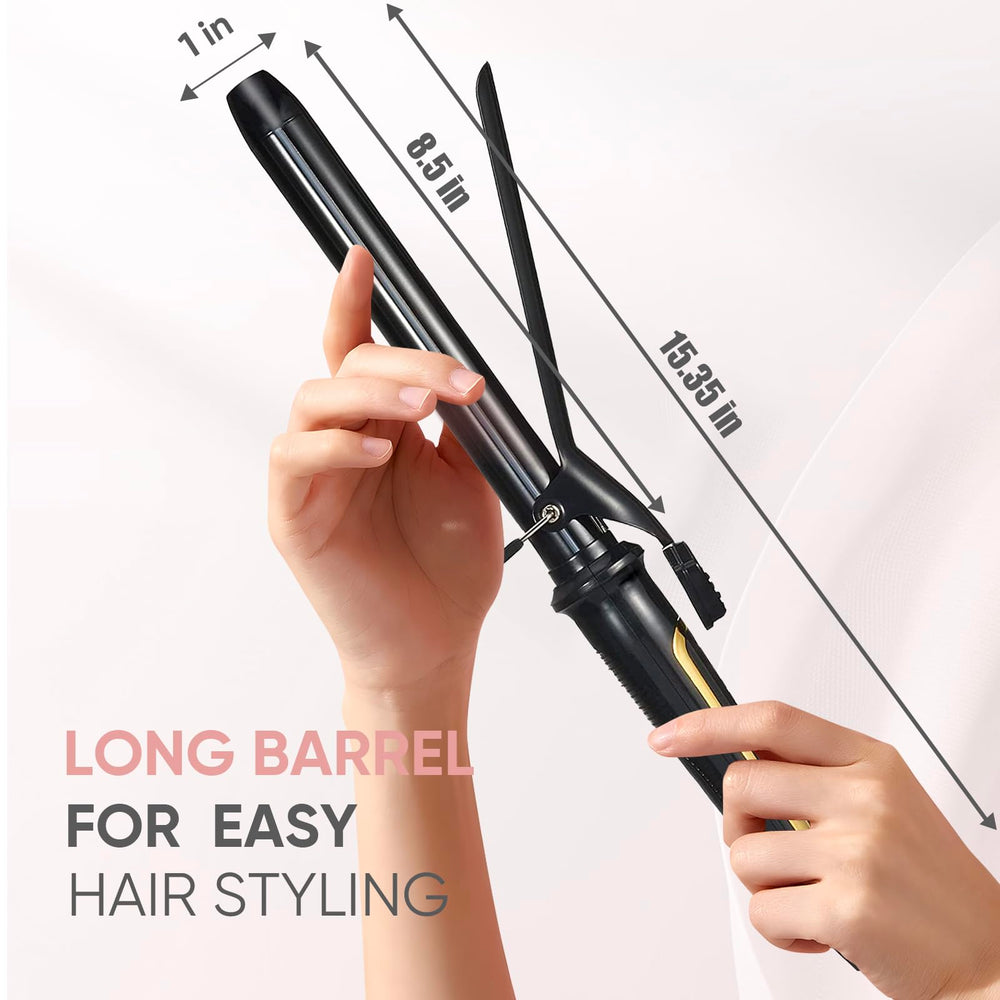 LANVIER tourmaline ceramic coating provides smooth, frizz-defying waves with every pass.