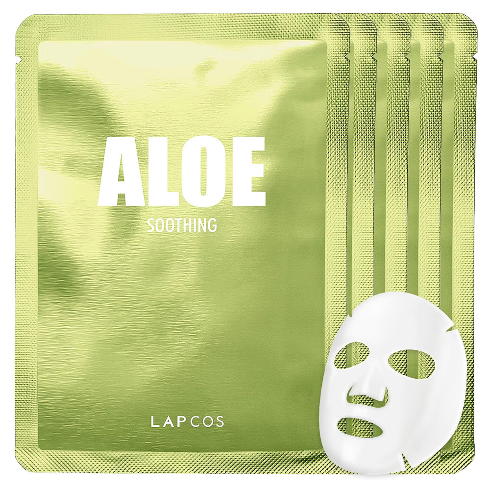 LAPCOS Aloe Sheet Mask ingredients with cucumber for daily hydration