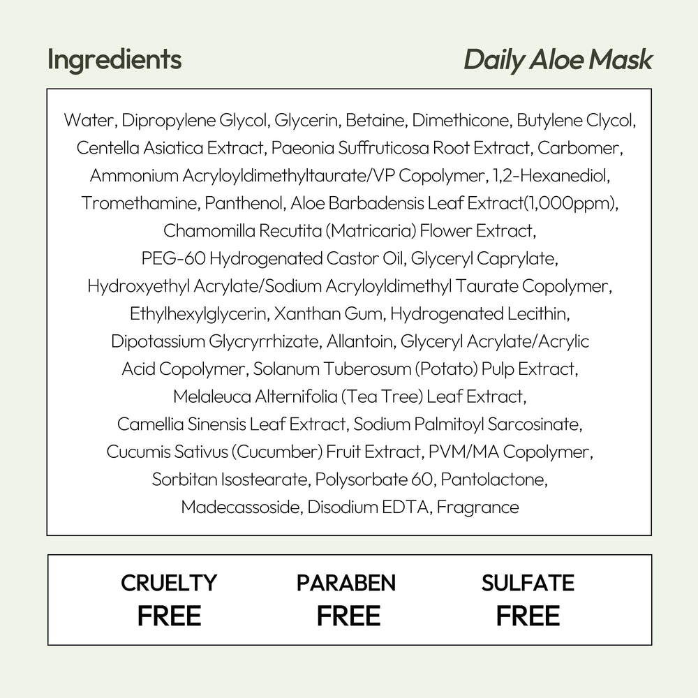 LAPCOS Aloe mask in a winter skincare routine for moisture