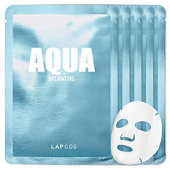 LAPCOS Aqua Sheet Mask packaging view for easy daily hydration ritual.