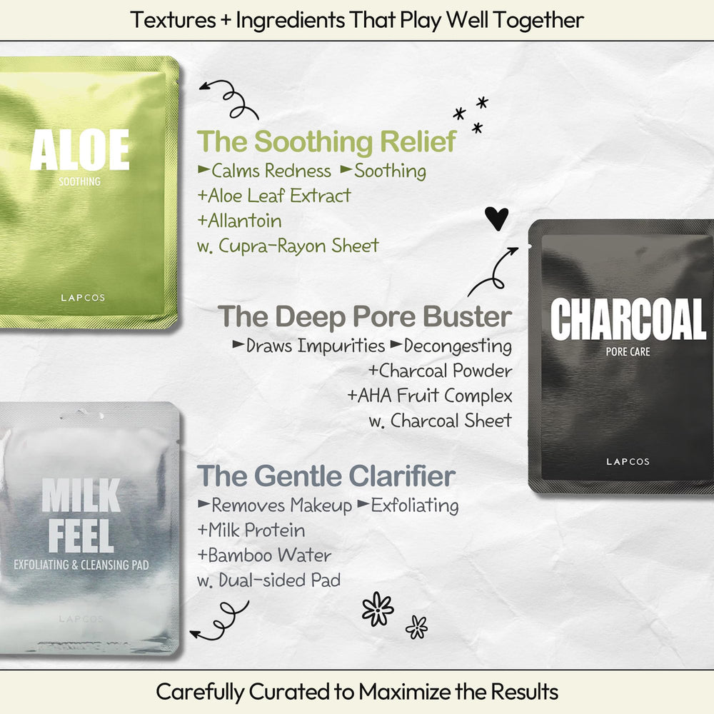 LAPCOS daily sheet mask pearl mask for refined texture and brightness