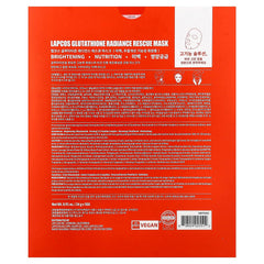 LAPCOS Glutathione Radiance Rescue Mask close-up ingredients feature Niacinamide and Peptides.