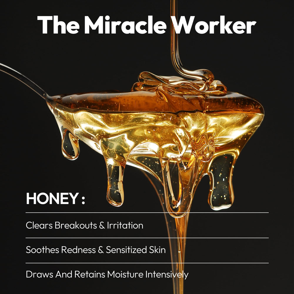 LAPCOS Honey Sheet Mask lyocell closeup shows breathable, hydrating sheet material.