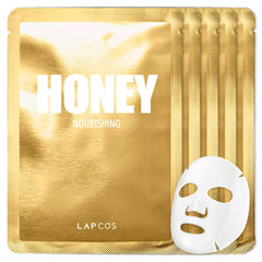LAPCOS Honey Sheet Mask packaging highlights hydration for daily skin routines.
