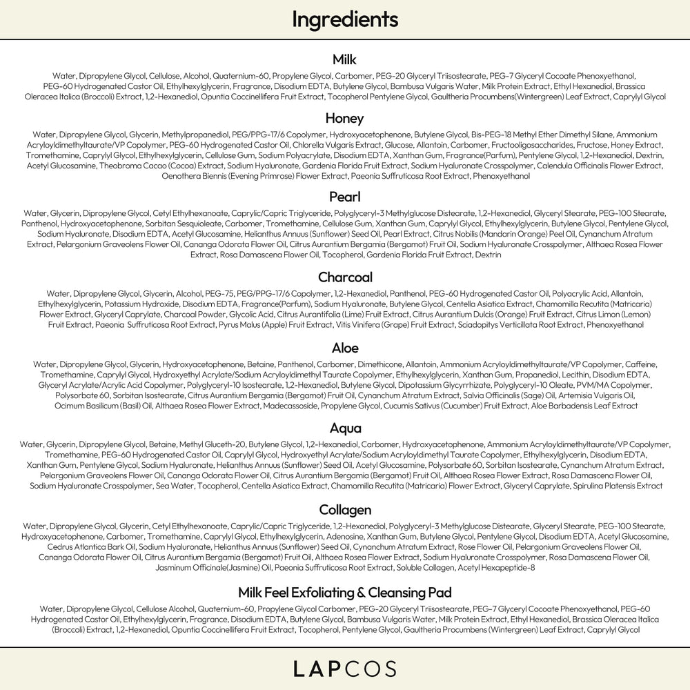 LAPCOS milk feel exfoliating cleansing pad for clean, smooth skin