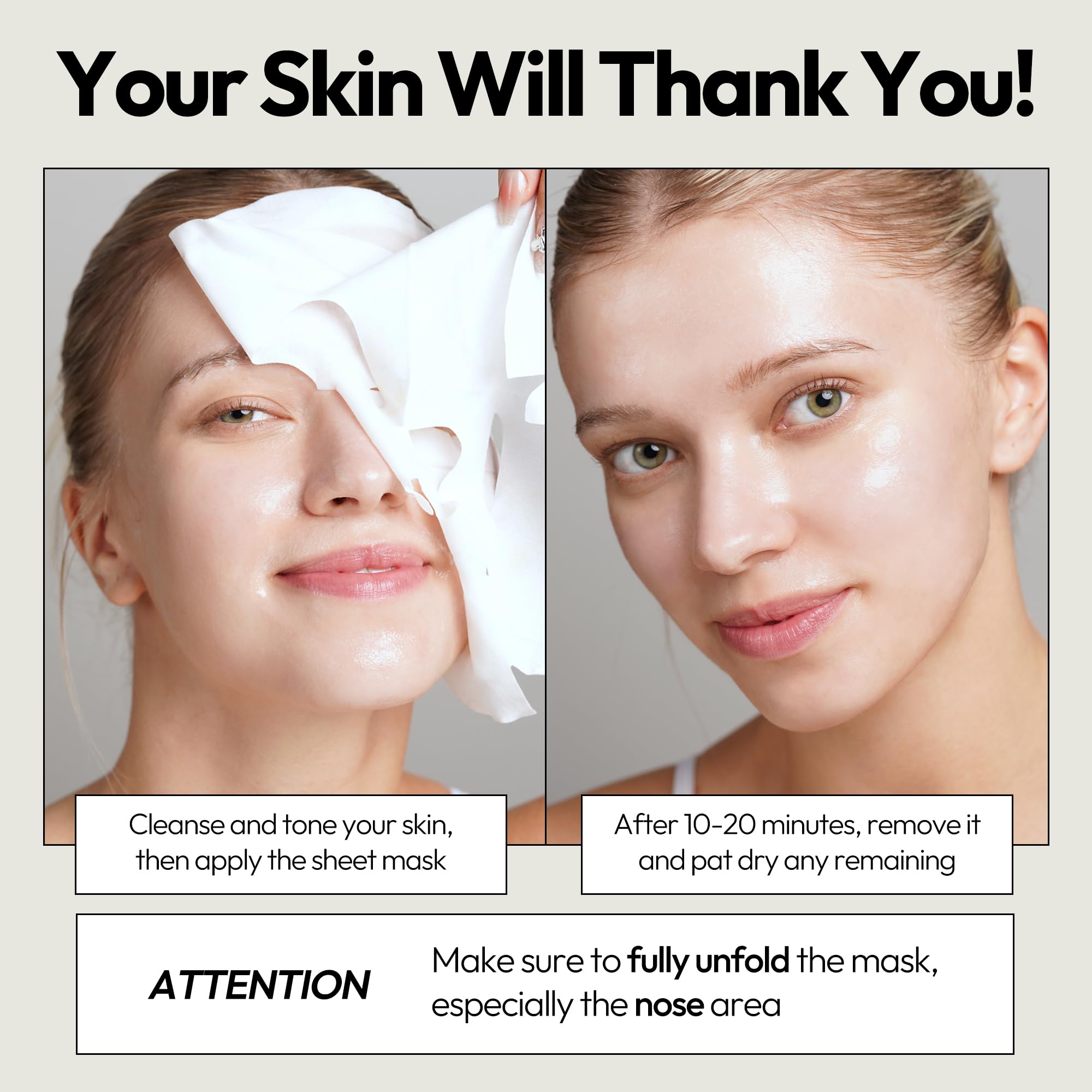 LAPCOS Milk Sheet Mask left on for 10–20 minutes for pampering.