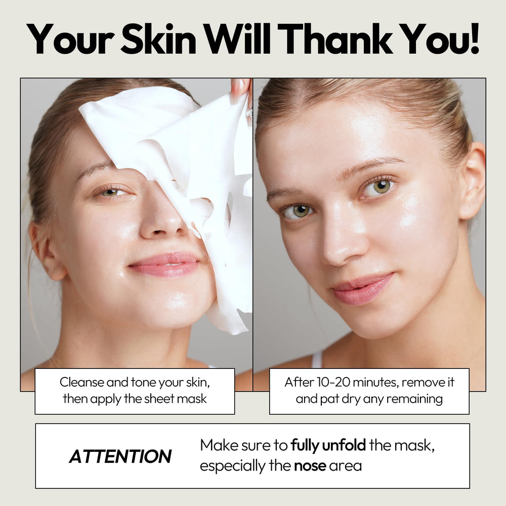 LAPCOS Milk Sheet Mask left on for 10–20 minutes for pampering.