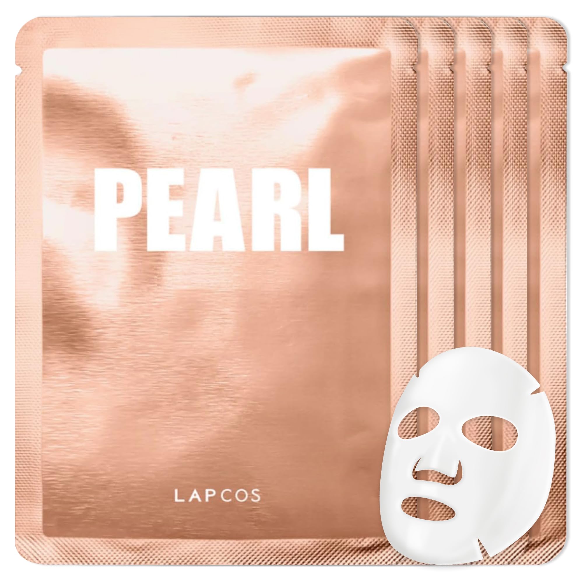 LAPCOS Pearl Sheet Mask packaging promotes premium hydration and glow