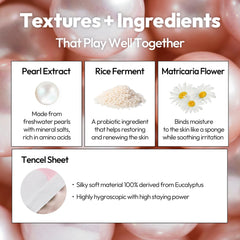 LAPCOS Pearl Sheet Mask tencel-sheet provides comfortable fit and gentle hydration