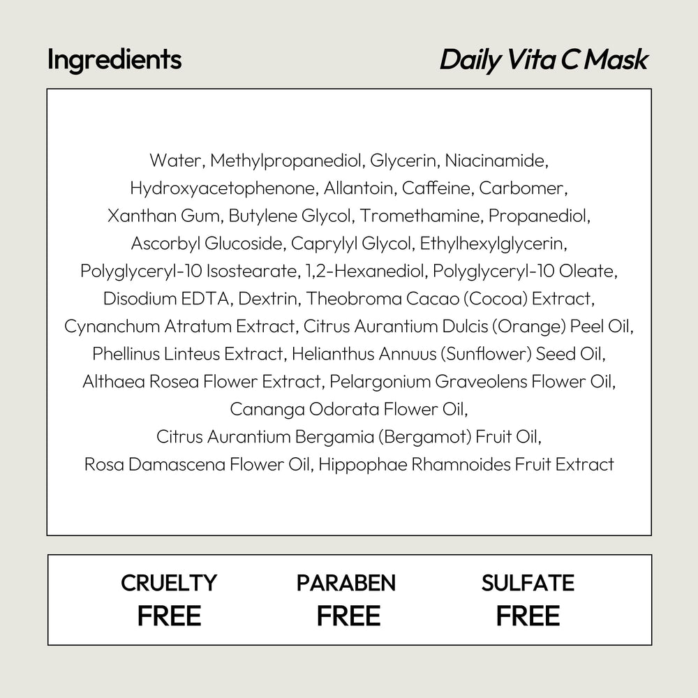 LAPCOS Vita C sheet mask lemongrass extract focus conveys refreshing aroma and revitalization