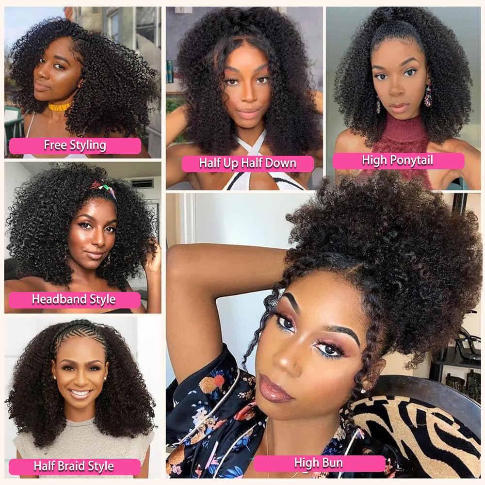 Larhali 16inch curly weave presents realistic volume and movement.