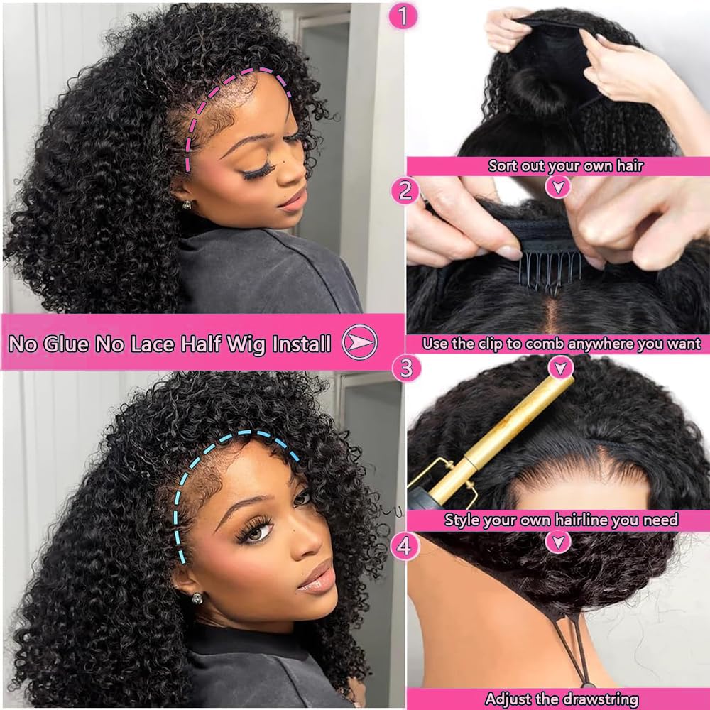 Larhali braid-free minimal-leave-out emphasizes easy blending with natural hair.