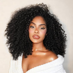 Larhali half-wig unprocessed Brazilian hair closeup showing natural texture for everyday wear.