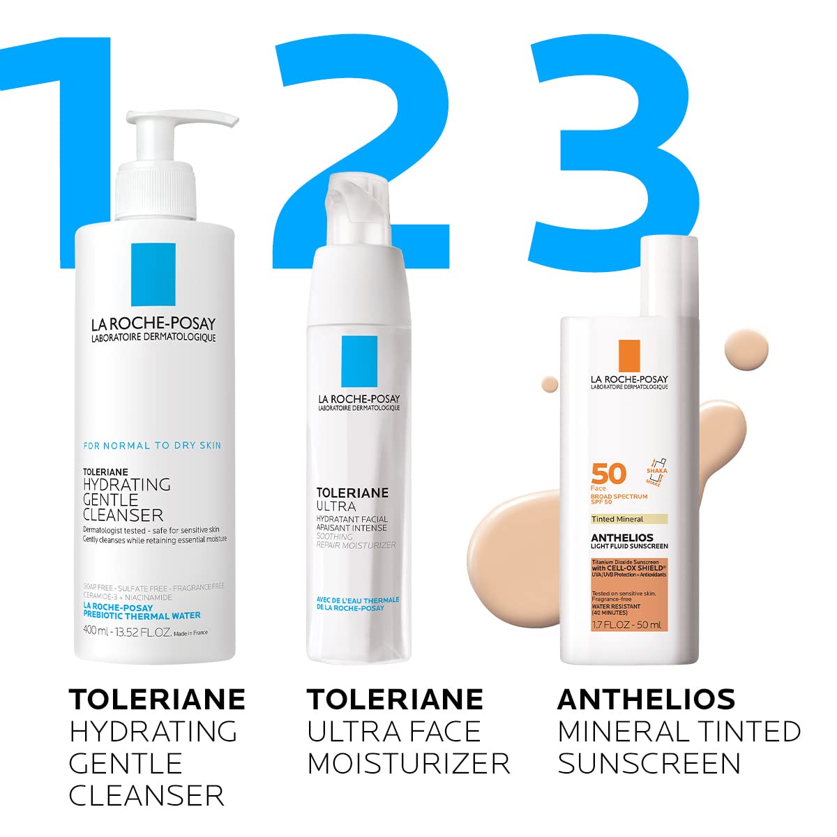 La Roche-Posay dermatologist recommended badge signifying trusted protection