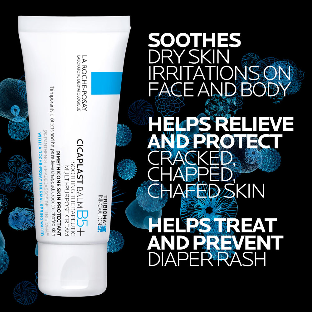 La Roche-Posay Cicaplast Balm B5 diaper-rash care features protective, moisture-sealing properties.