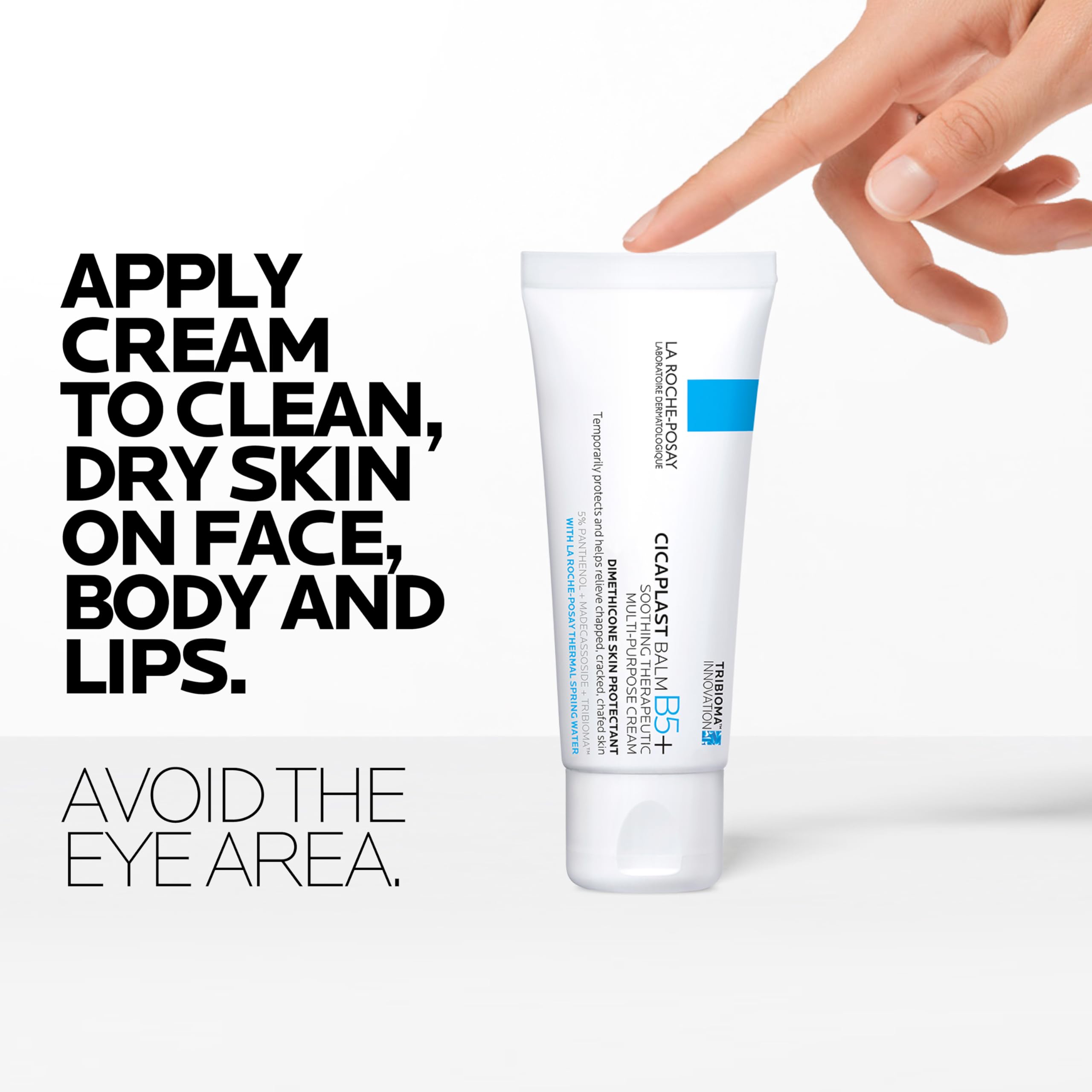 La Roche-Posay Cicaplast Balm B5 non-greasy finish allows quick absorption.