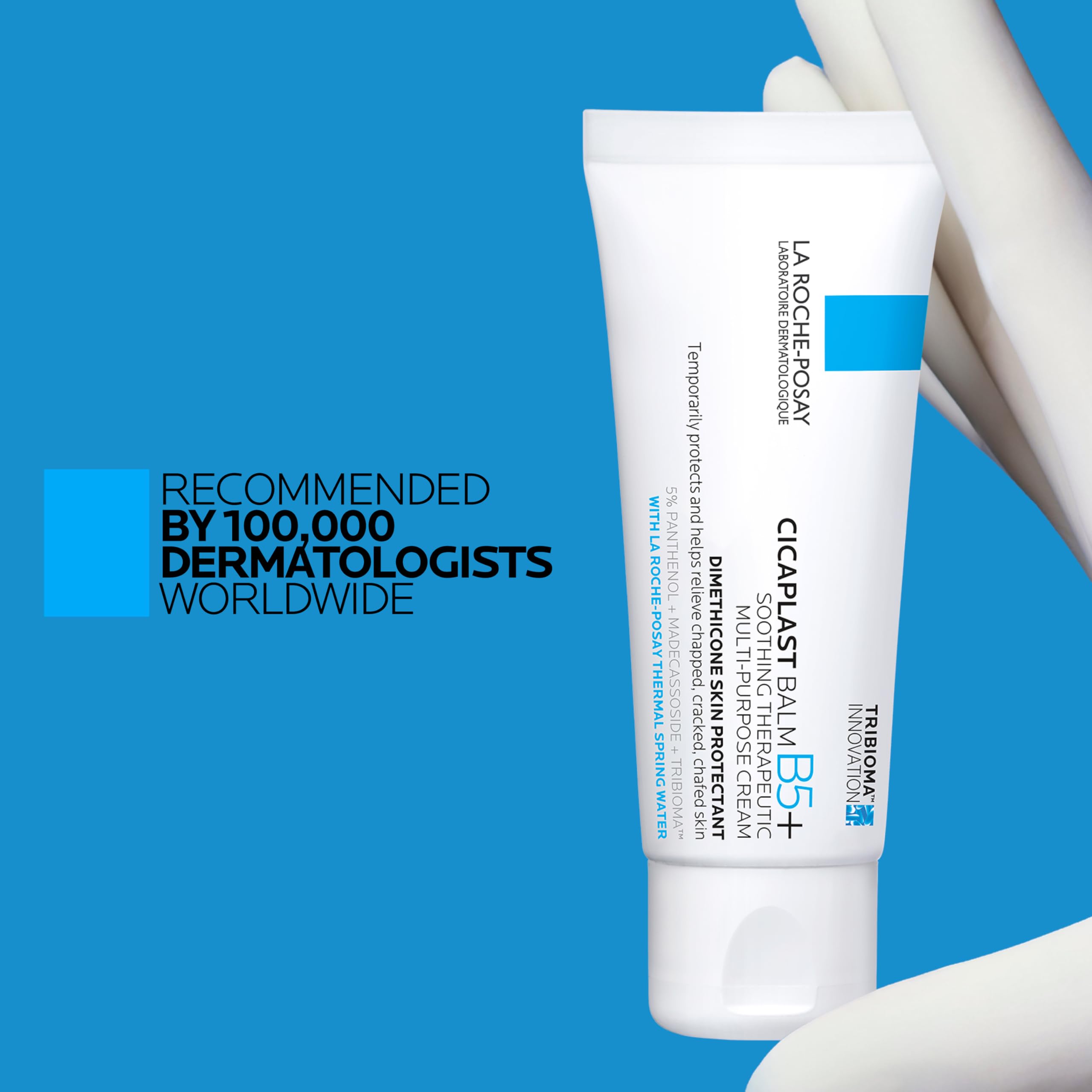 La Roche-Posay Cicaplast Balm B5 with shea butter nourishes and restores the skin.