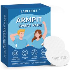 LARUOOUU armpit pads absorb sweat for long-lasting freshness underarms.