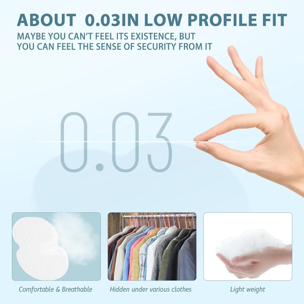 LARUOOUU armpit pads cotton-like feel for breathable comfort.