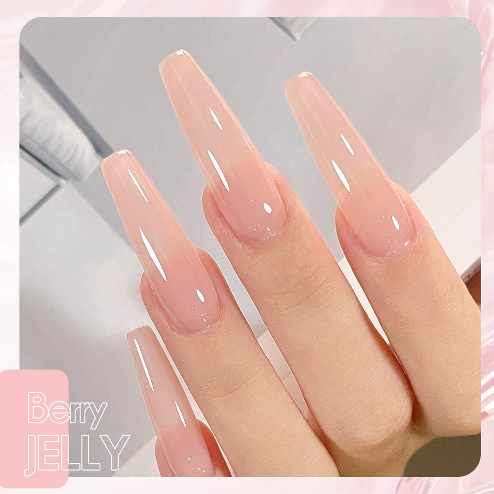 Larvall Beautpal nude gel polish brush applying gel for smooth application