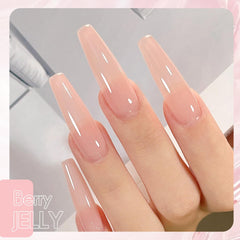 Larvall Beautpal nude gel polish brush applying gel for smooth application