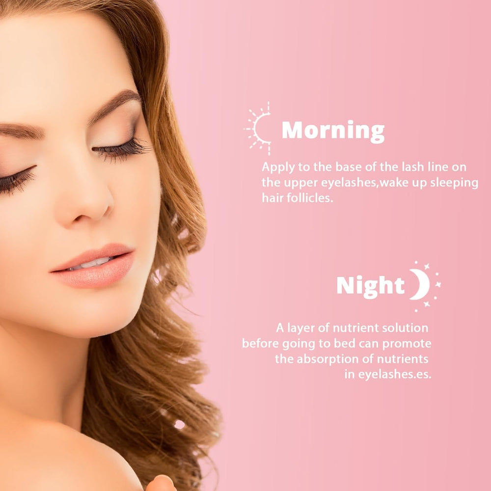 Lash by Maya Serum closeup on lashes, natural shine and fullness potential.