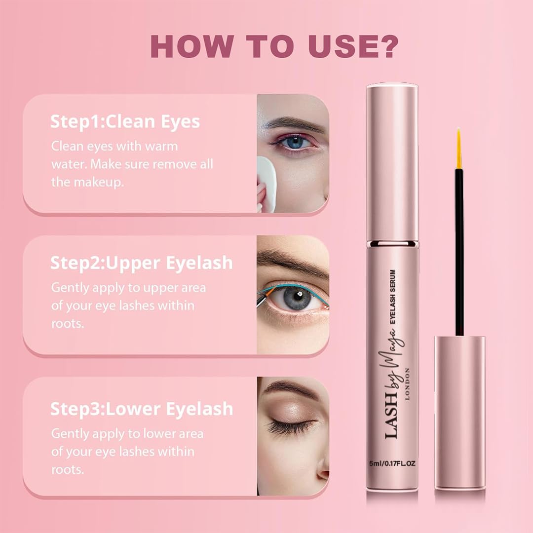Lash by Maya Serum USA-made label, premium formulation supported by domestic manufacturing.