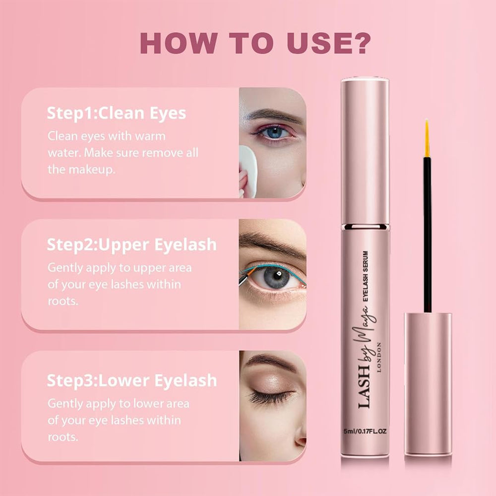 Lash by Maya Serum USA-made label, premium formulation supported by domestic manufacturing.