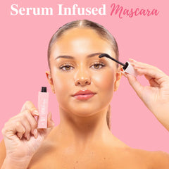 Lash Therapy Australia Every Lash Growth Serum Mascara Black brush-application demonstrates smooth, clump-free volume.