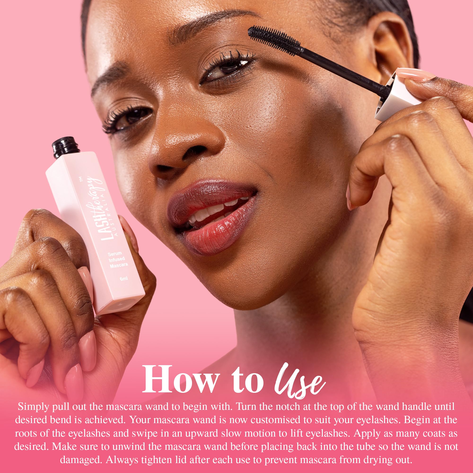 Lash Therapy Australia Every Lash Growth Serum Mascara Black vegan formula supports conditioning.