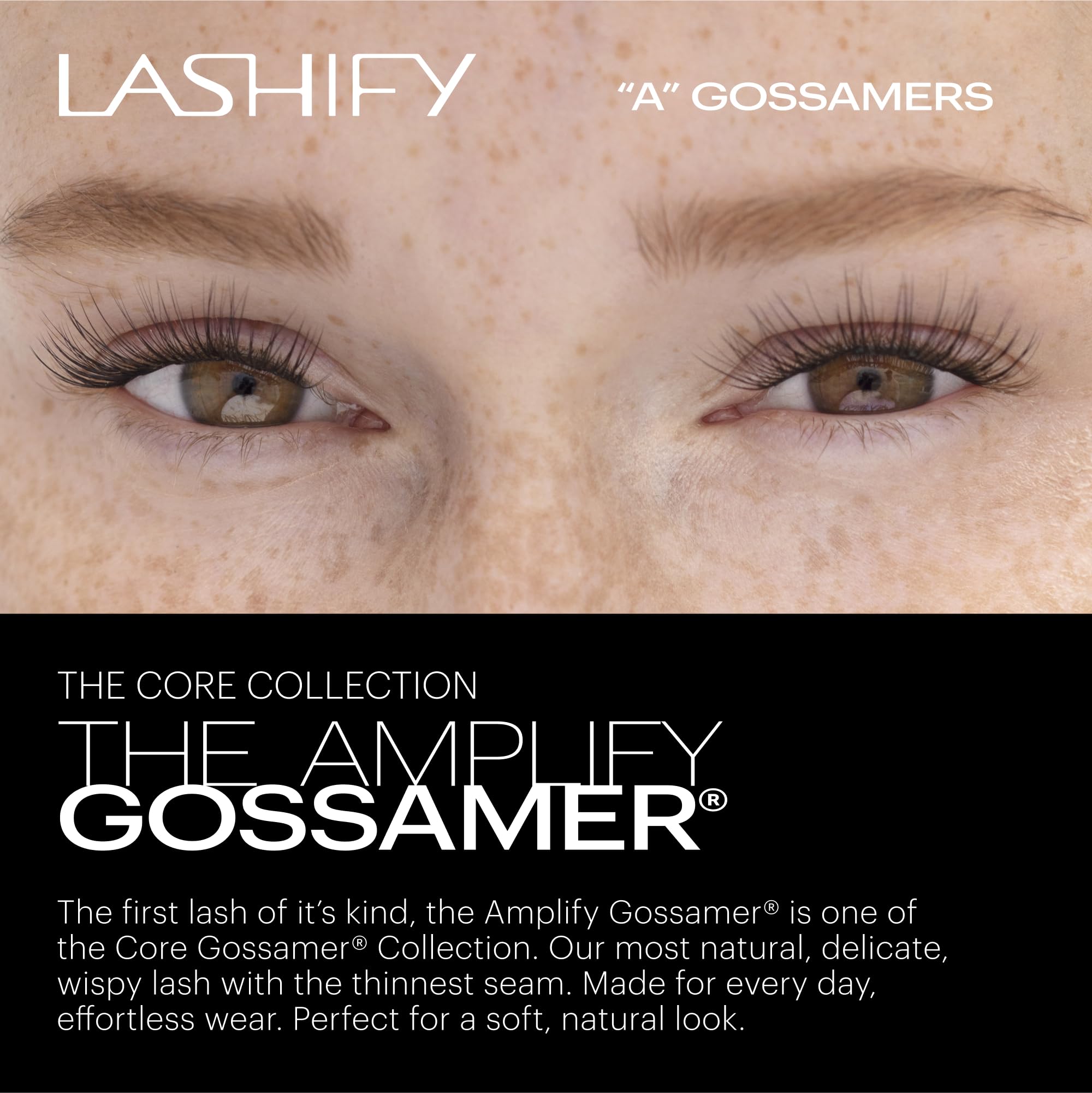 Lashify Amplify packaging showcasing cruelty-free vegan lashes for ethical beauty.