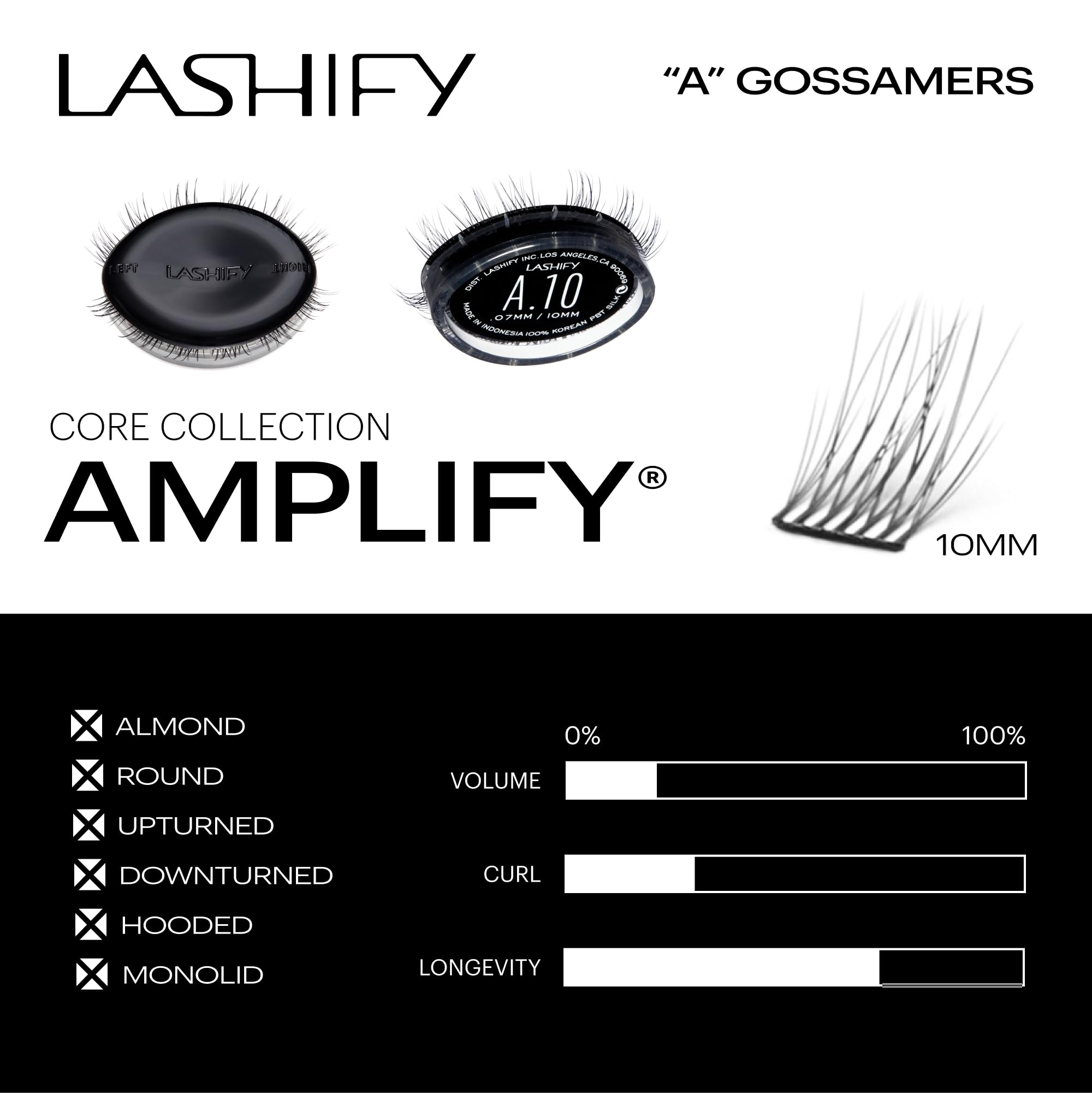 Lashify Amplify Fuse Control Wand demonstrates precise easy application with Gossamer lashes.
