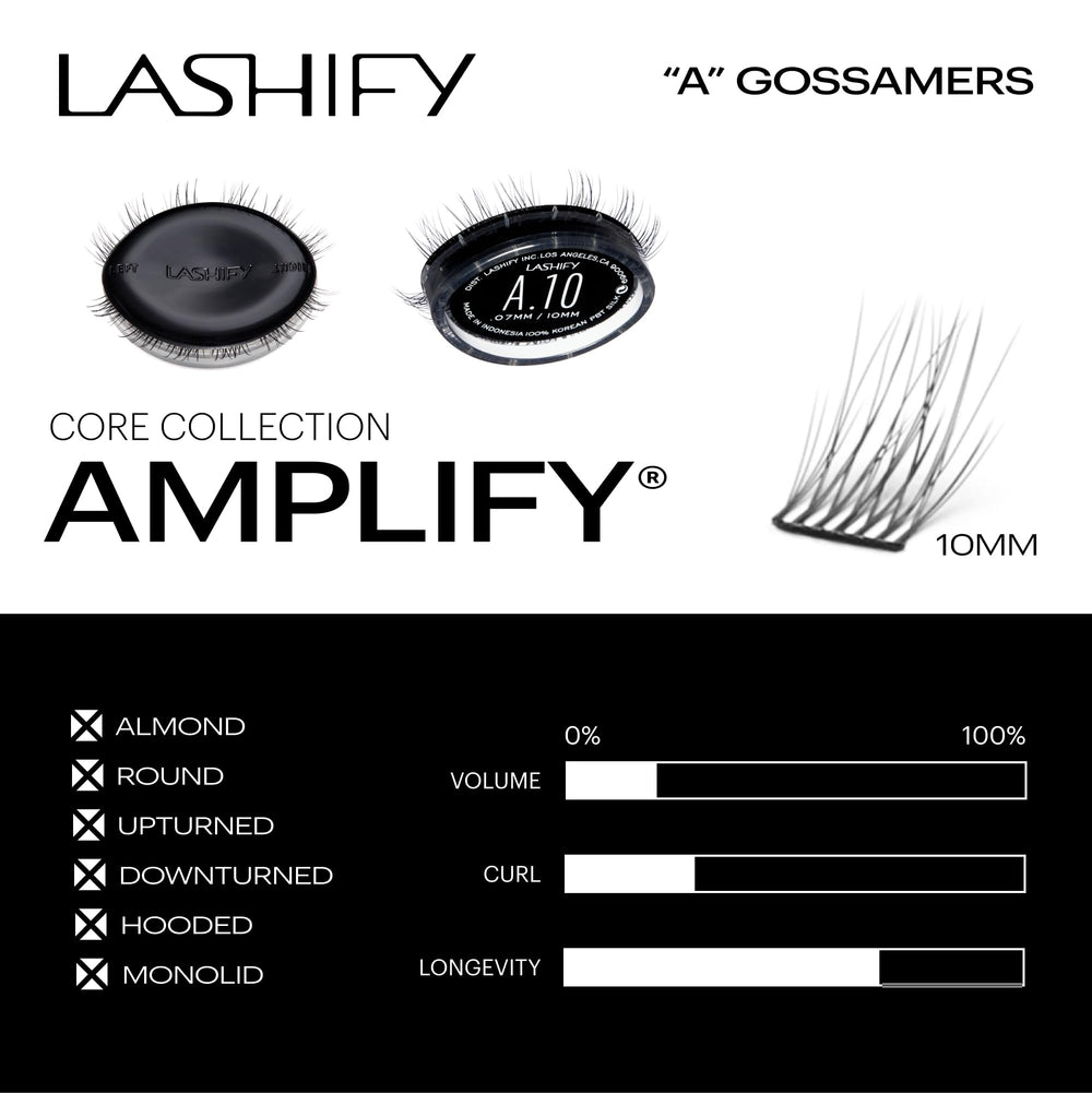 Lashify Amplify Fuse Control Wand demonstrates precise easy application with Gossamer lashes.