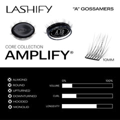Lashify Amplify Fuse Control Wand demonstrates precise easy application with Gossamer lashes.