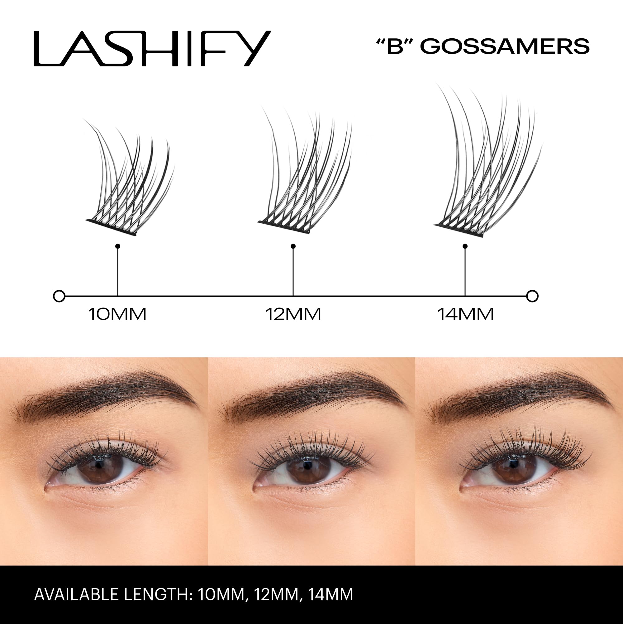 Lashify Bold 10mm Gossamer application tool shown in use with reduced tugging