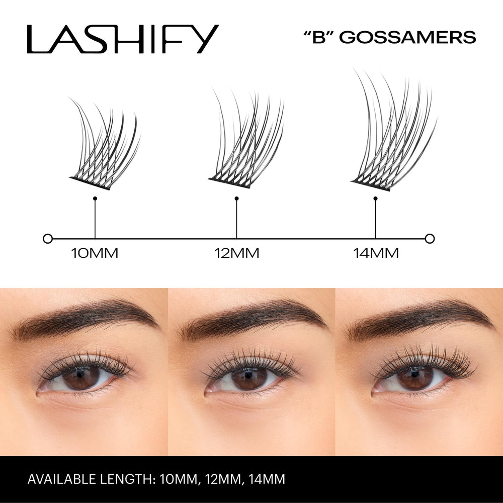 Lashify Bold 10mm Gossamer application tool shown in use with reduced tugging