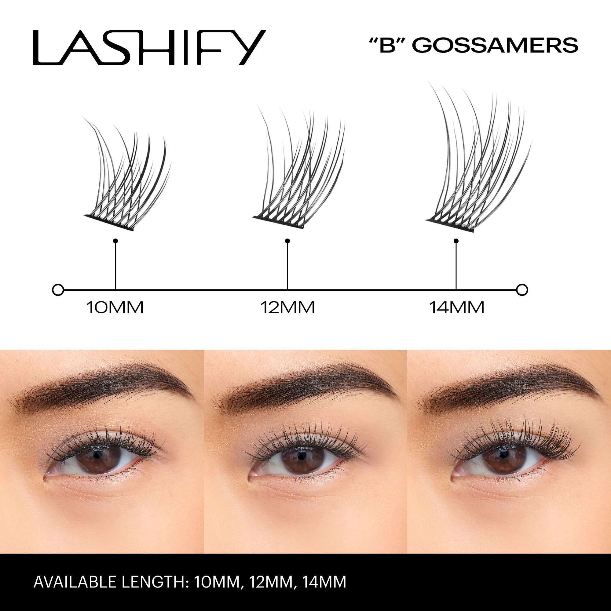 Lashify Bold 12mm Gossamer refill 12mm lash length for natural volume