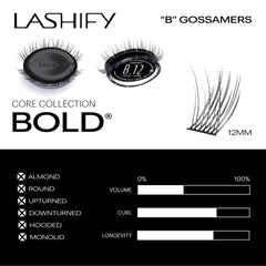 Lashify Bold 12mm Gossamer refill with Fuse Control Wand demonstrates precise tool use